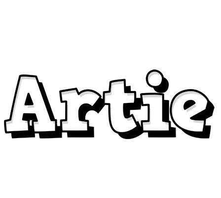 Artie snowing logo