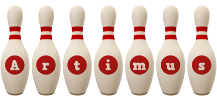 Artimus bowling-pin logo