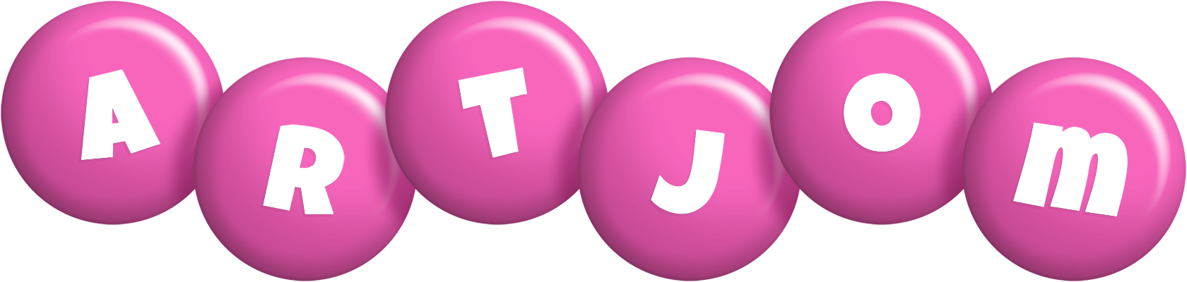 Artjom candy-pink logo