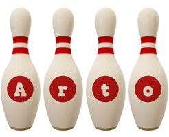 Arto bowling-pin logo