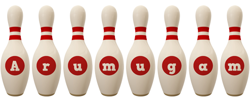 Arumugam bowling-pin logo