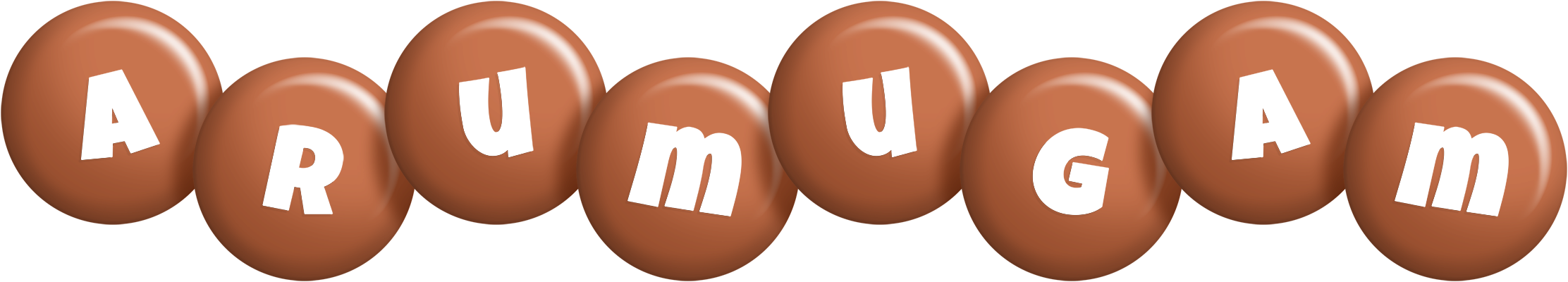 Arumugam candy-brown logo