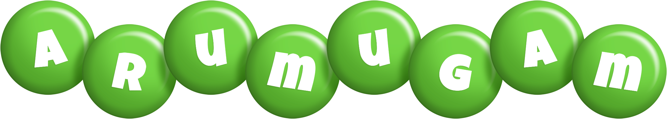Arumugam candy-green logo