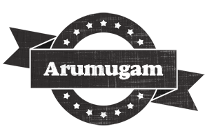 Arumugam grunge logo