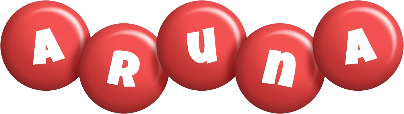 Aruna candy-red logo
