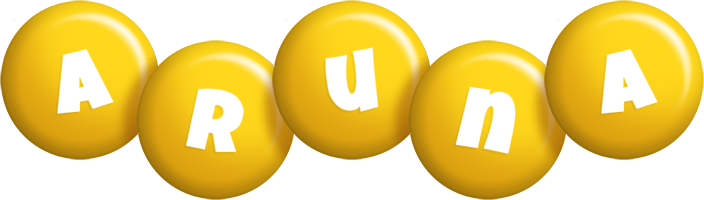 Aruna candy-yellow logo