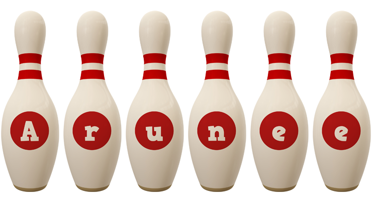 Arunee bowling-pin logo