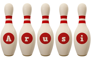 Arusi bowling-pin logo