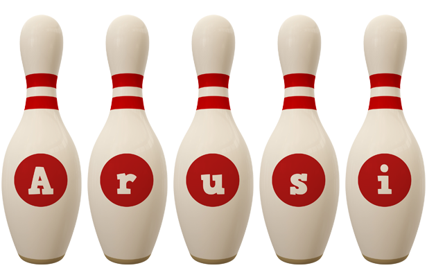Arusi bowling-pin logo