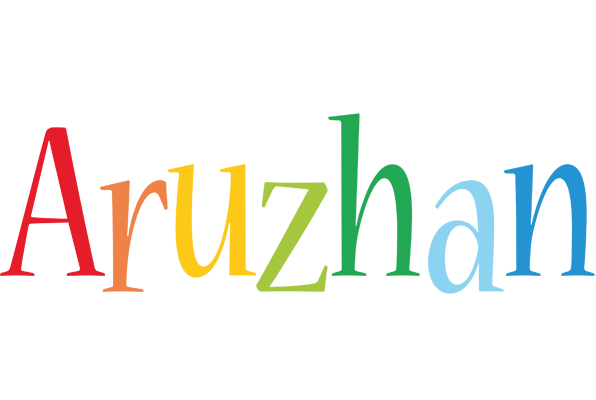 Aruzhan birthday logo