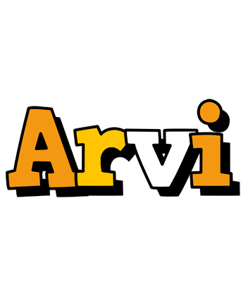 Arvi cartoon logo