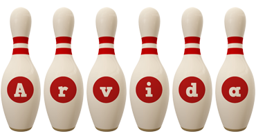 Arvida bowling-pin logo