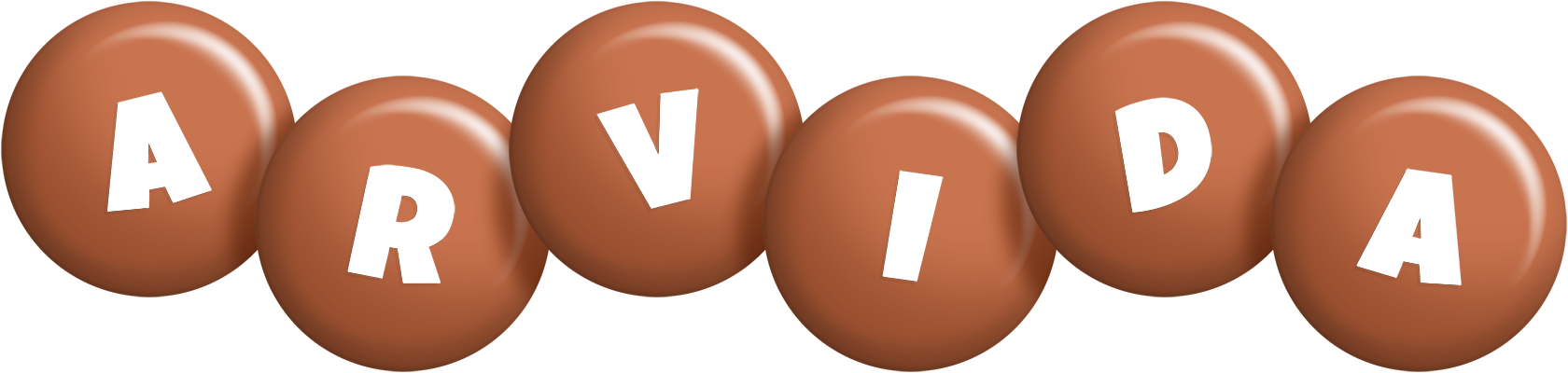 Arvida candy-brown logo