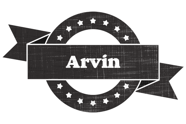 Arvin grunge logo