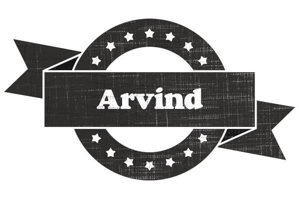 Arvind grunge logo