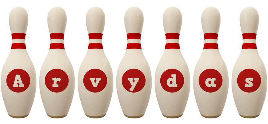 Arvydas bowling-pin logo