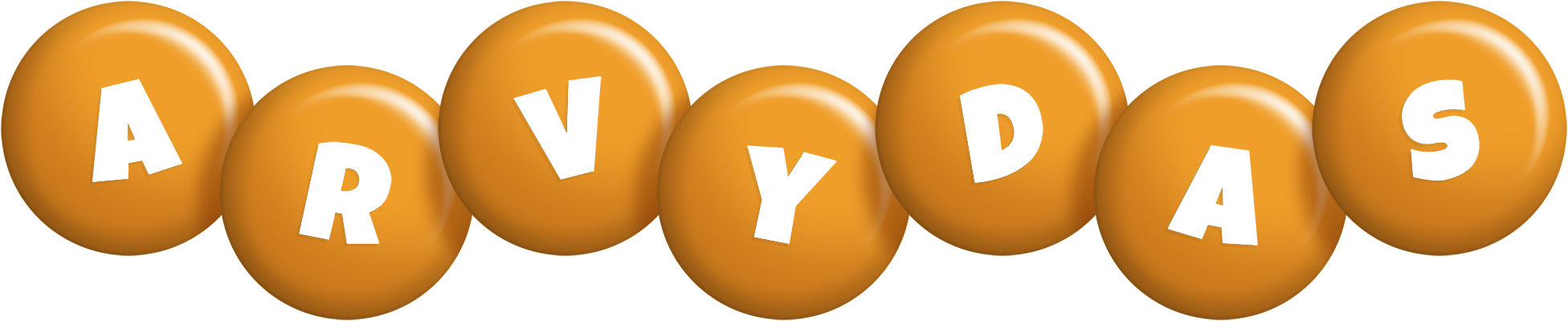 Arvydas candy-orange logo