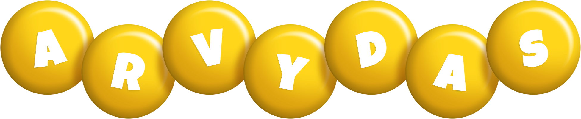 Arvydas candy-yellow logo