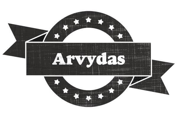 Arvydas grunge logo