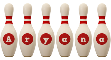 Aryana bowling-pin logo