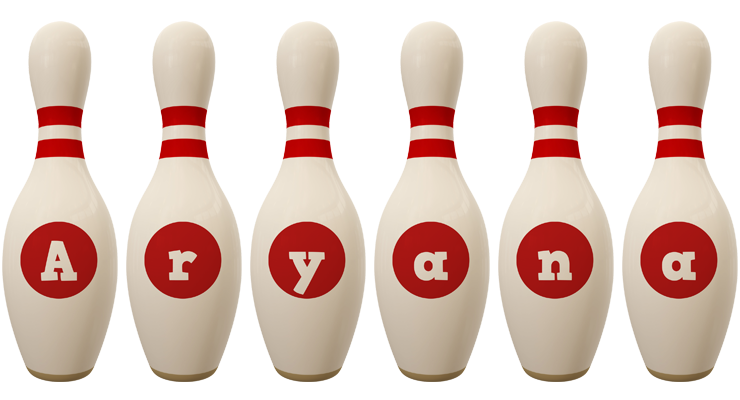 Aryana bowling-pin logo