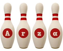 Arza bowling-pin logo