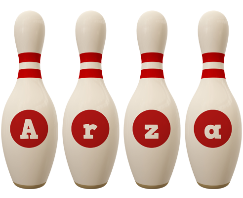Arza bowling-pin logo