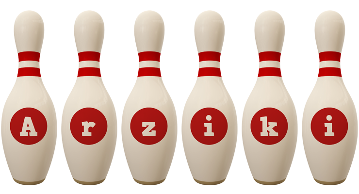 Arziki bowling-pin logo