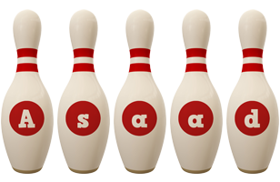 Asaad bowling-pin logo