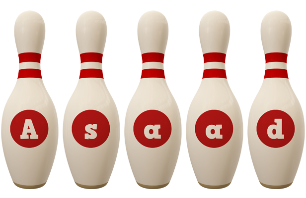 Asaad bowling-pin logo