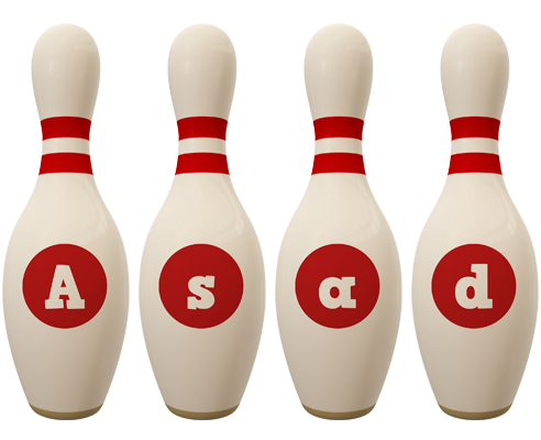 Asad bowling-pin logo
