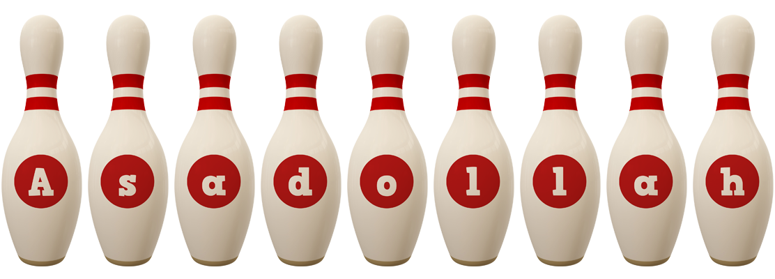 Asadollah bowling-pin logo