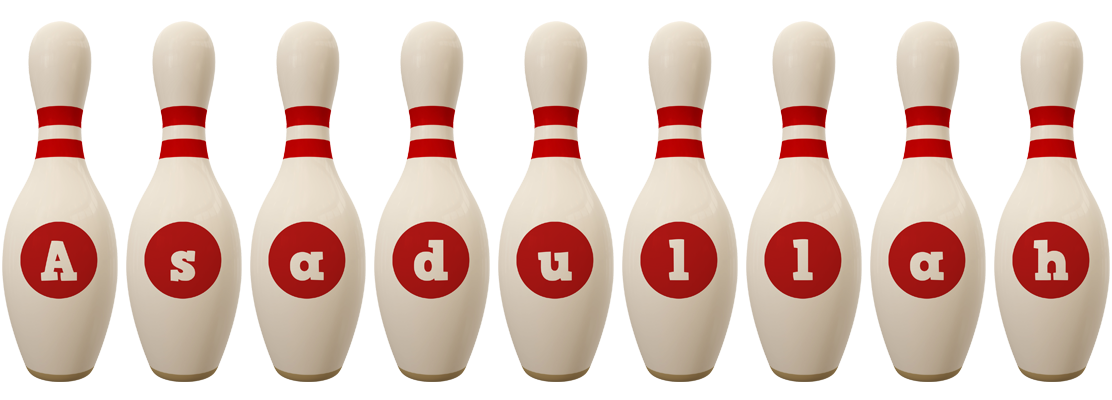 Asadullah bowling-pin logo
