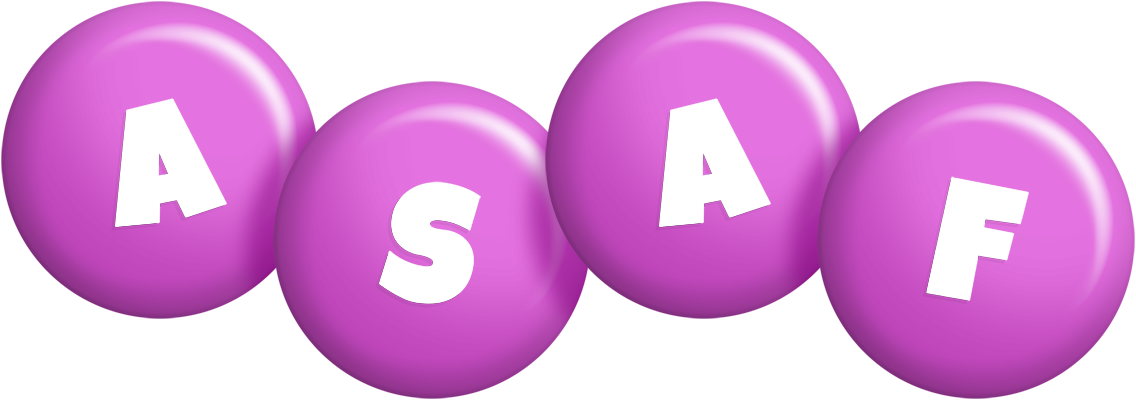 Asaf candy-purple logo