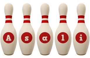 Asali bowling-pin logo