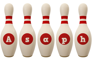 Asaph bowling-pin logo