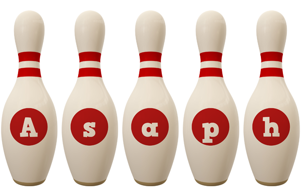 Asaph bowling-pin logo