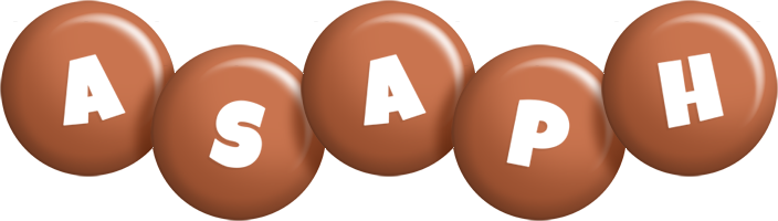 Asaph candy-brown logo