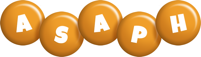 Asaph candy-orange logo