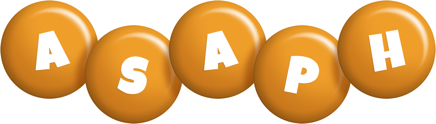 Asaph candy-orange logo