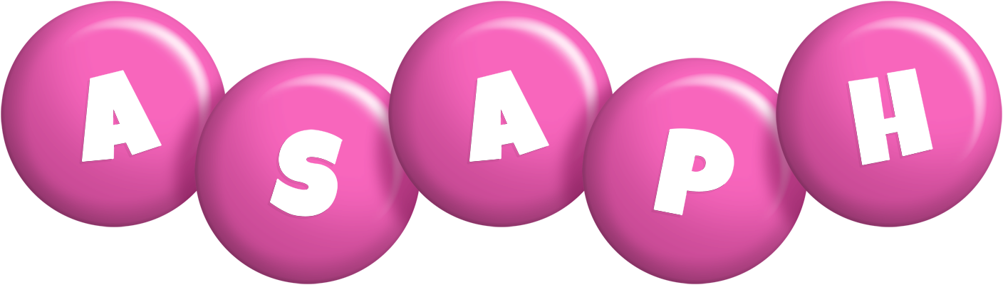 Asaph candy-pink logo