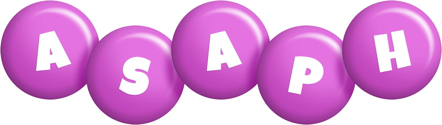 Asaph candy-purple logo
