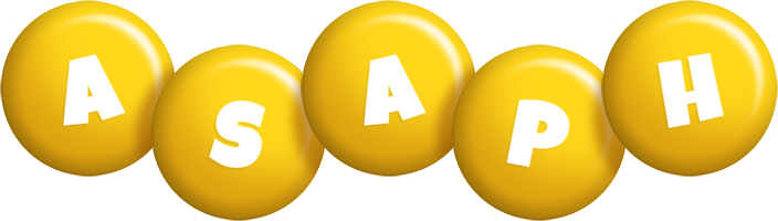 Asaph candy-yellow logo