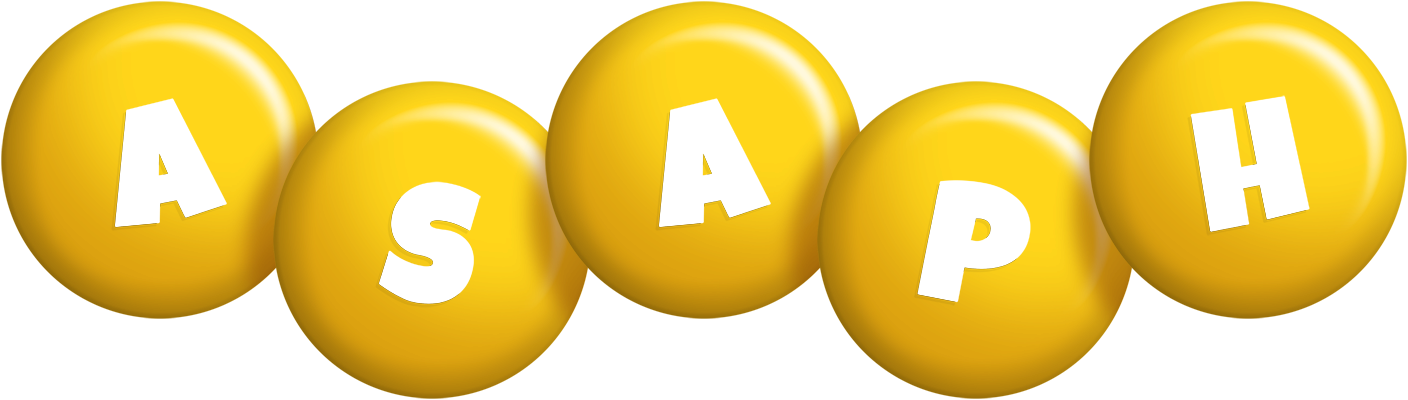 Asaph candy-yellow logo