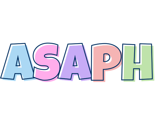 Asaph pastel logo
