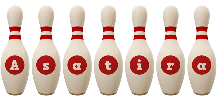 Asatira bowling-pin logo