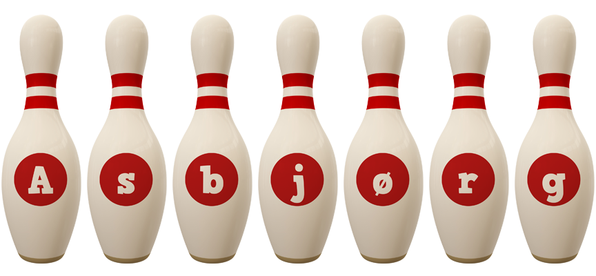 Asbjørg bowling-pin logo