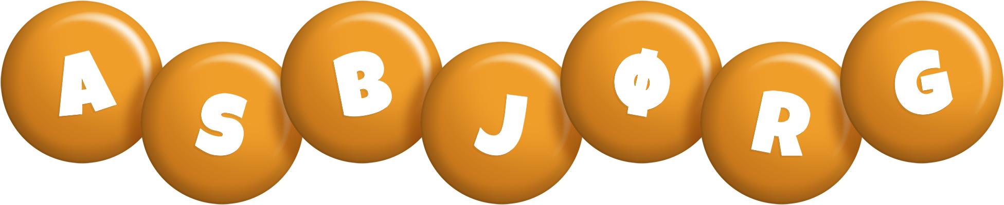 Asbjørg candy-orange logo