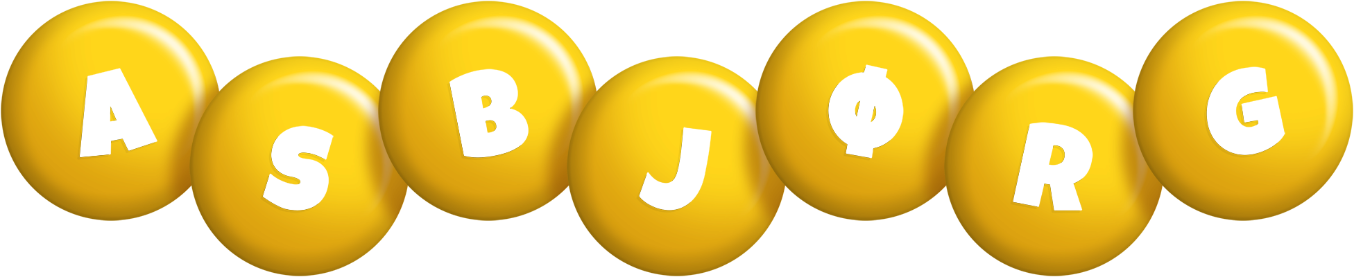 Asbjørg candy-yellow logo