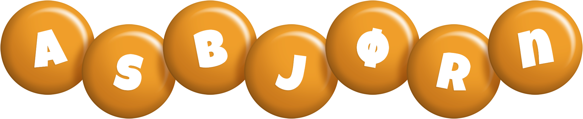 Asbjørn candy-orange logo